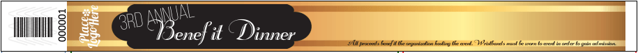 Benefit Dinner Tyvek Wristbands